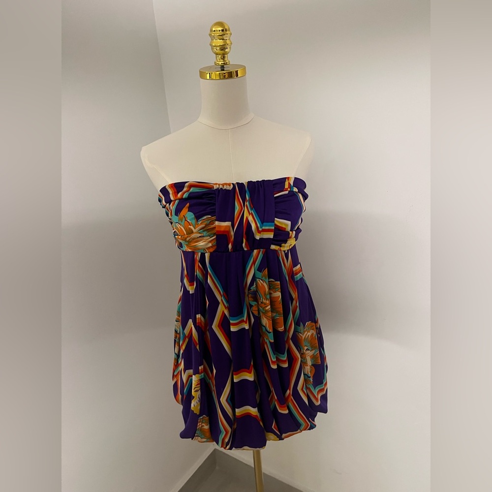 Strapless Floral Bubble Dress